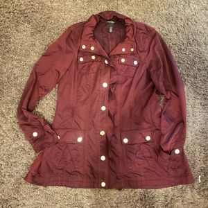 White House Black Market Burgundy Jacket